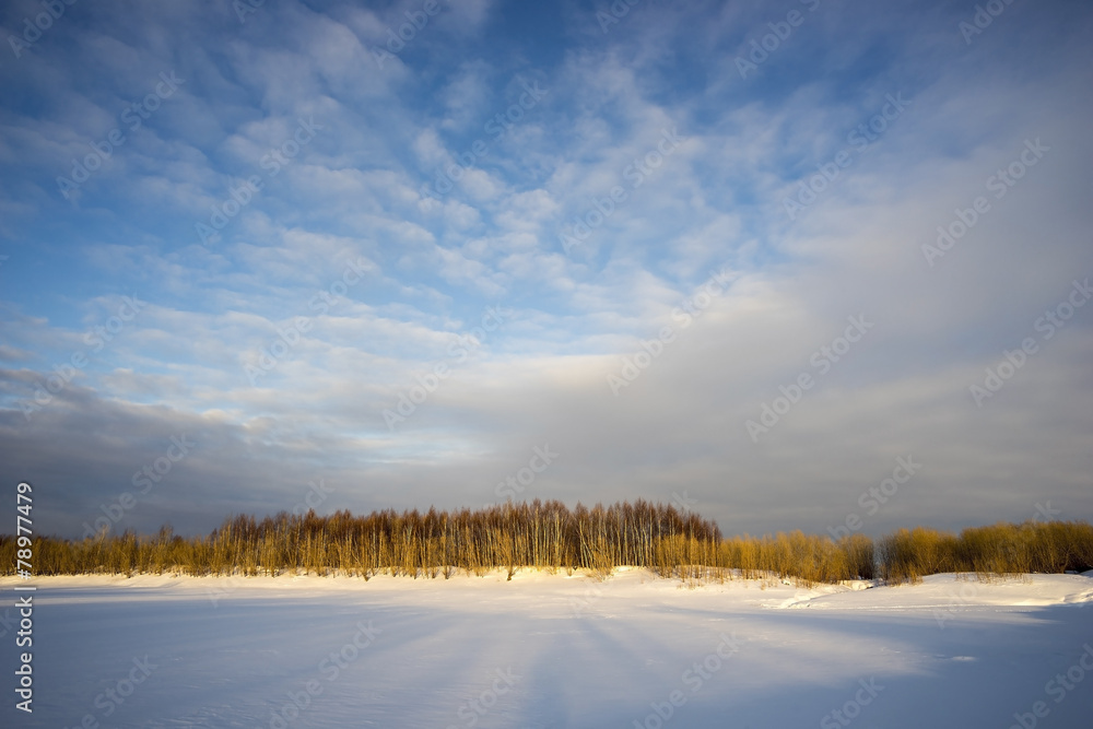 Winter landscape. Winter landscape.