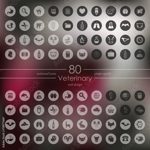 Set of veterinary icons