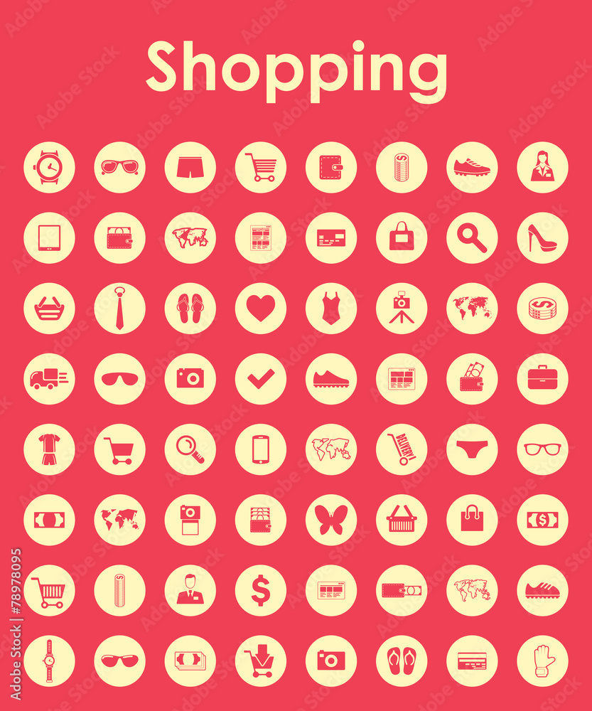 Set of shopping simple icons Set of shopping simple icons