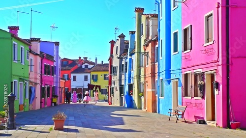 The cute and colourful Burano, near Venice, Italy photo