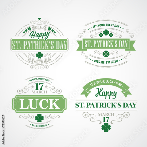 Typography St. Patricks Day. Vector illustration