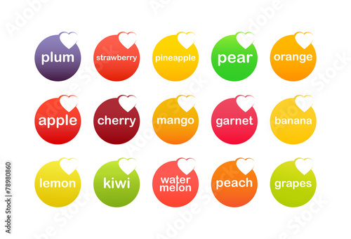 Set of Fruit Icons