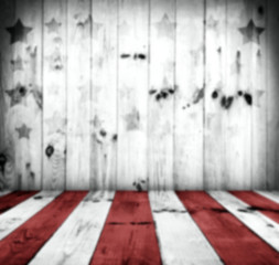USA style background - empty wooden table for display montages