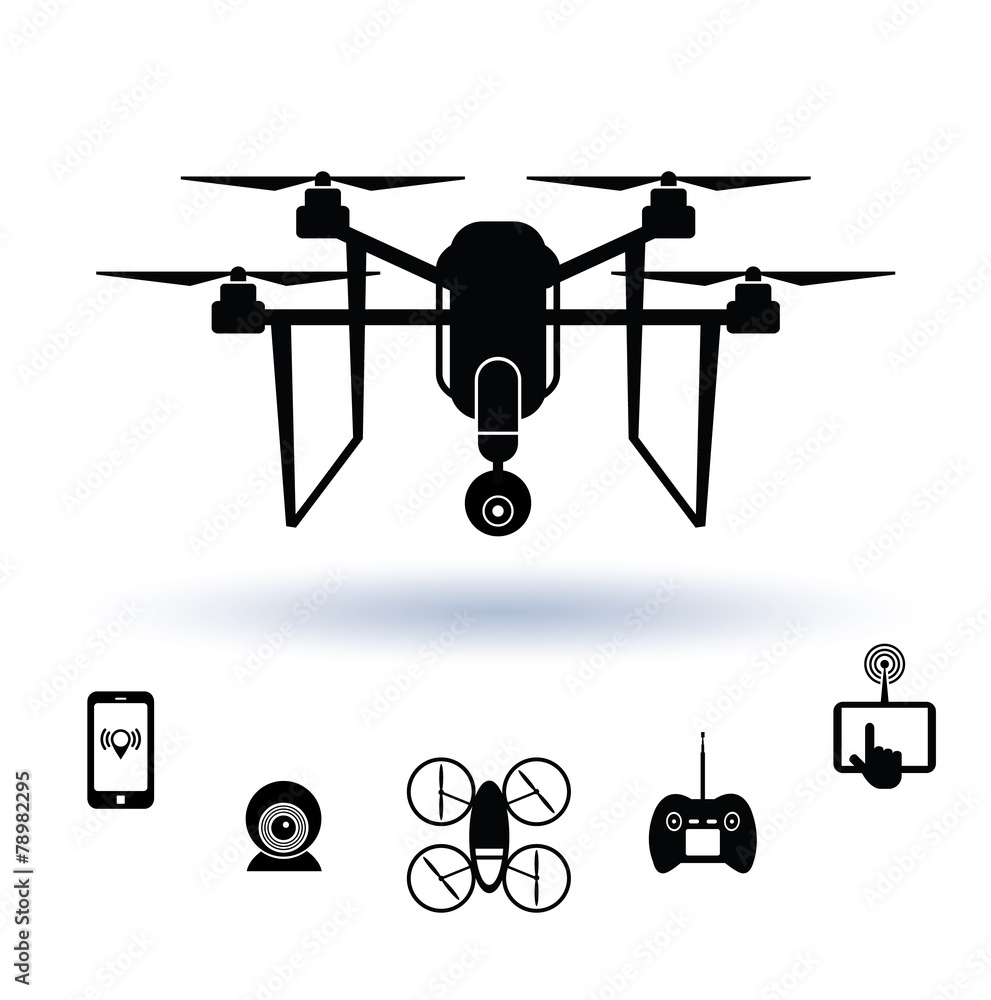 Drone icon set, Vector. Drone icon set, Vector.