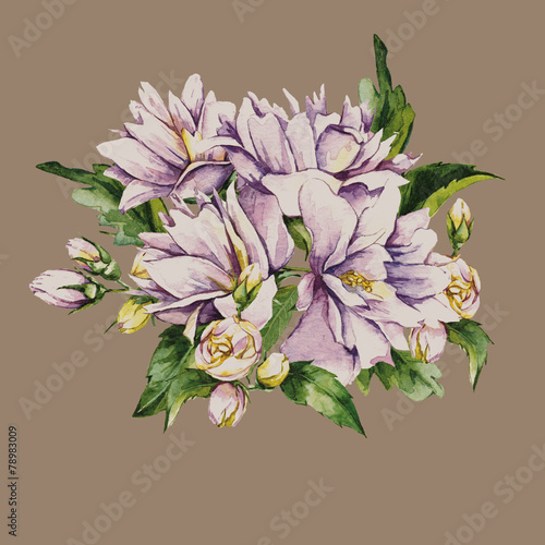 Floral Bouquet with Blooming Jasmine