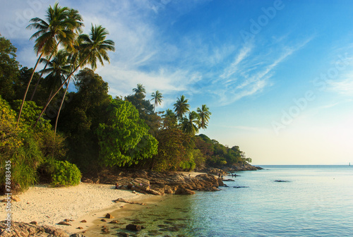 Serene view on the seaside of Perhentian Kecil Island photo