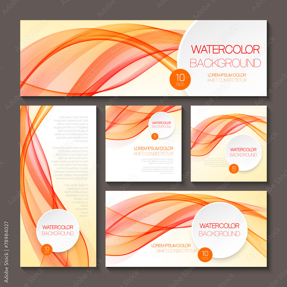 Fototapeta premium Set of templates for print or web design