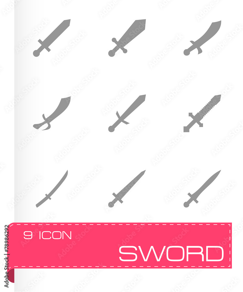 Vector sword icon set