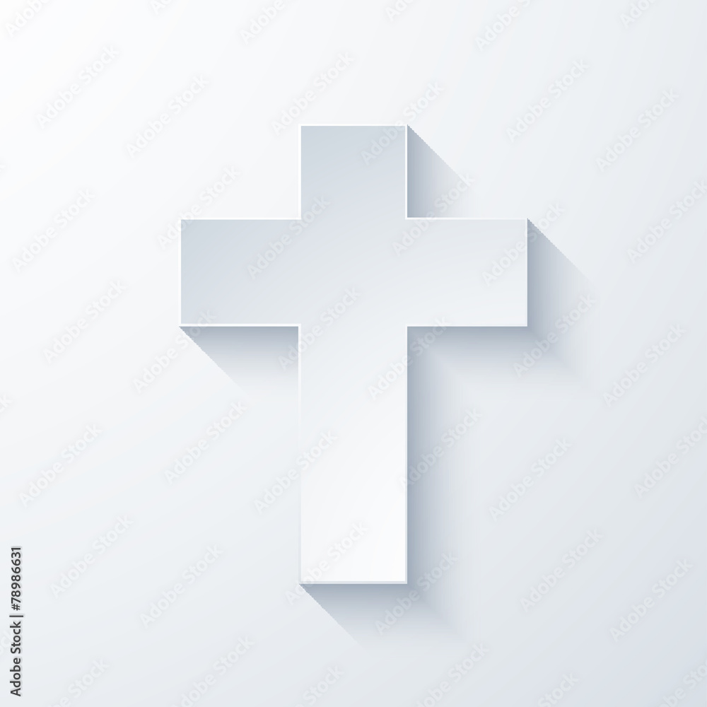 Fototapeta premium Vector modern religious cross icon