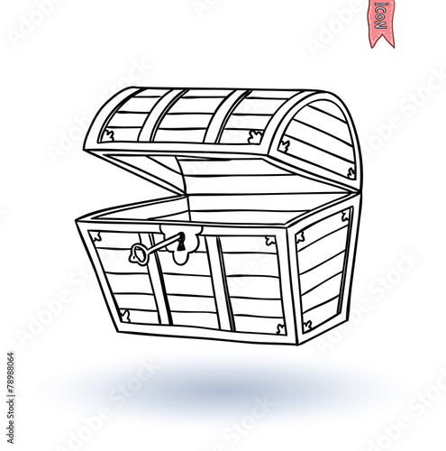 Safe icon,hand drawn vector illustration