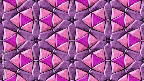 Glass mosaic kaleidoscopic generated seamless loop video
