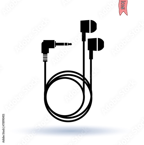Headphone, hand drawn illustration.