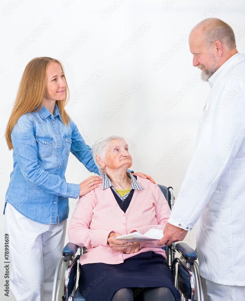 Elderly woman at the doctor Elderly woman at the doctor