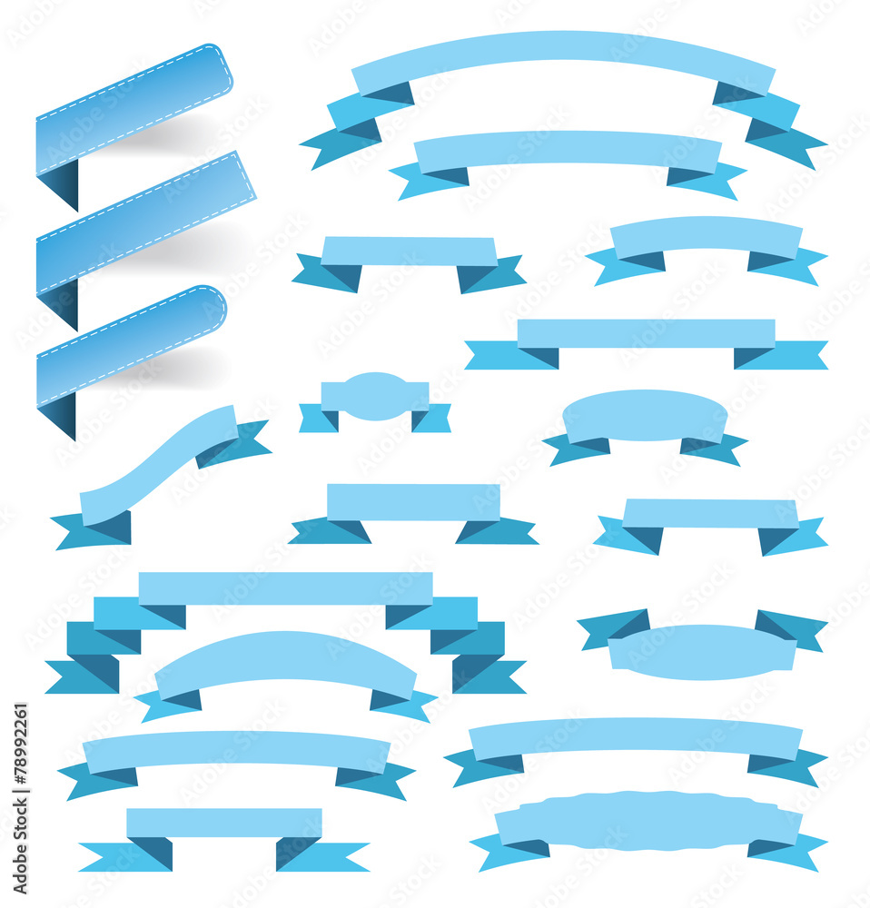vector set of ribbons