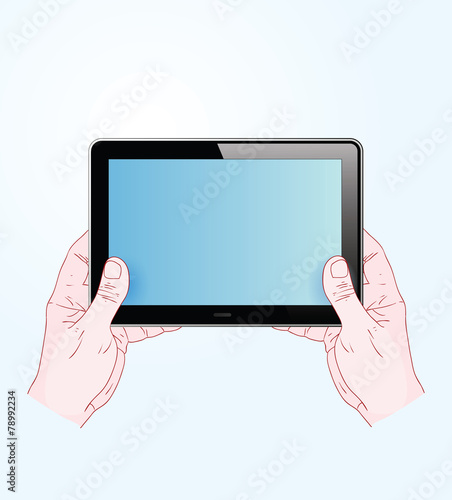 tablet pc computer and smart phone , Vector Illustration.