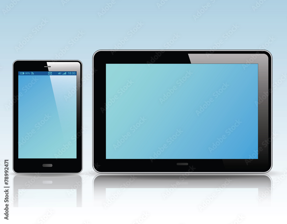 tablet pc computer and smart phone , Vector Illustration. tablet pc computer and smart phone , Vector Illustration.