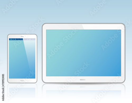 tablet pc computer and smart phone , Vector Illustration.