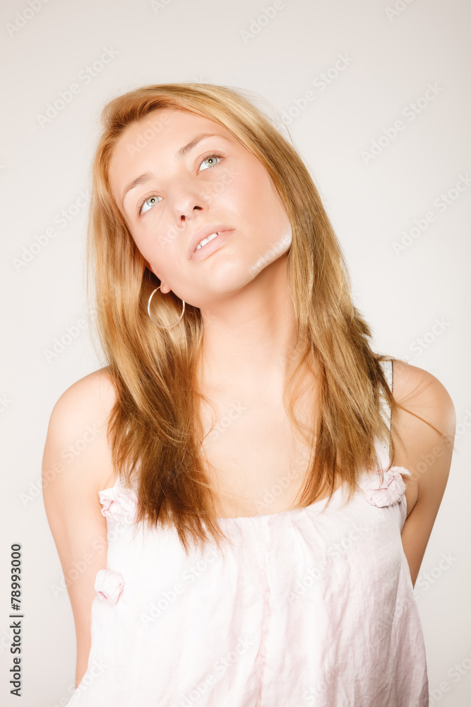 Skin care. Woman face with no makeup Skin care. Woman face with no makeup