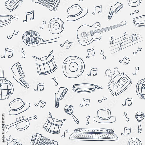 Music seamless pattern