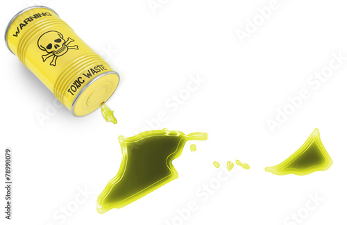 Toxic waste in the shape of Midway Islands (series) photo