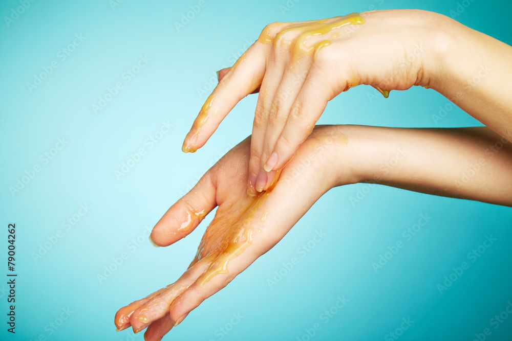 Naklejka premium Female hands