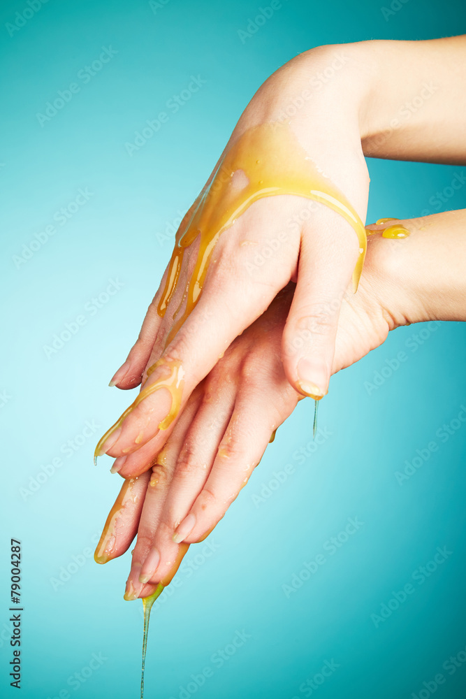 Naklejka premium Female hands