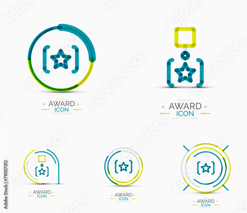 Award icon set, Logo collection © antishock