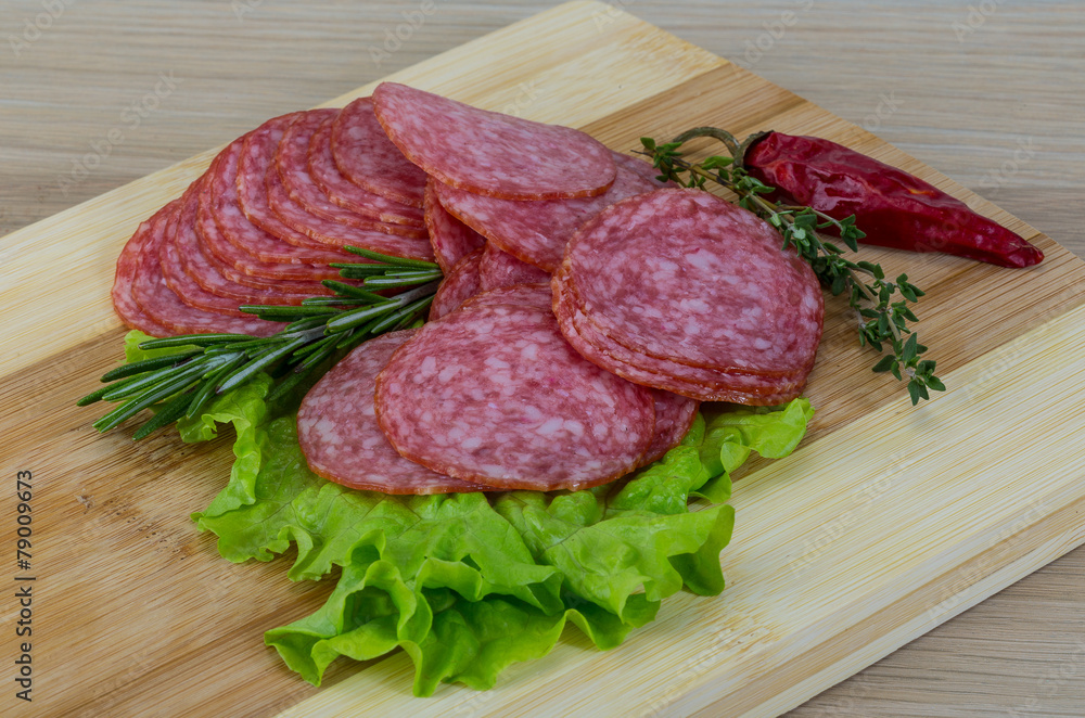 Sliced salami Sliced salami