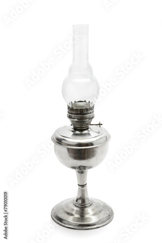 kerosene lamp isolated on white background