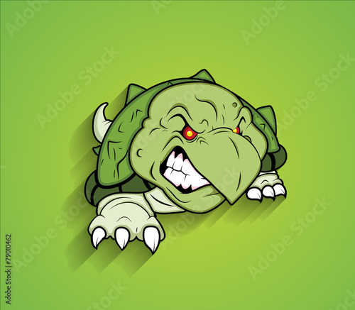 Angry Tortoise Cartoon Character
