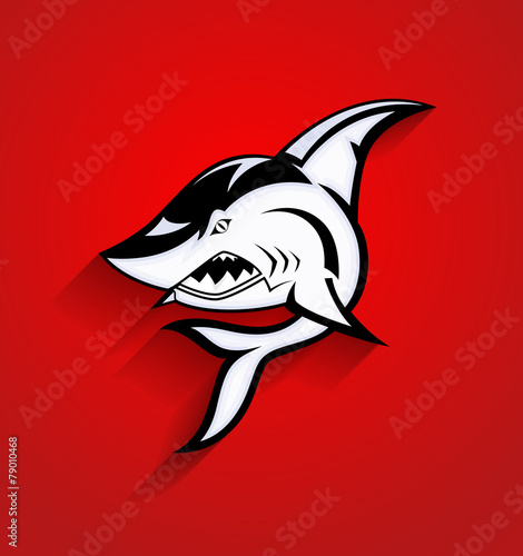 Angry Shark Tattoo Mascot Vector