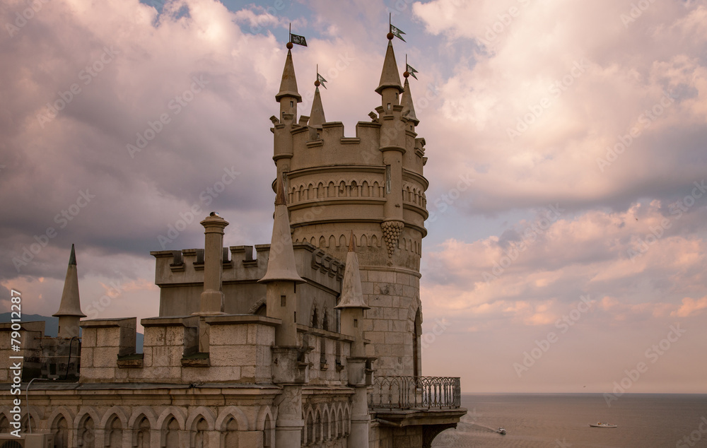 The well-known castle Swallow's Nest near Yalta, Crimea,