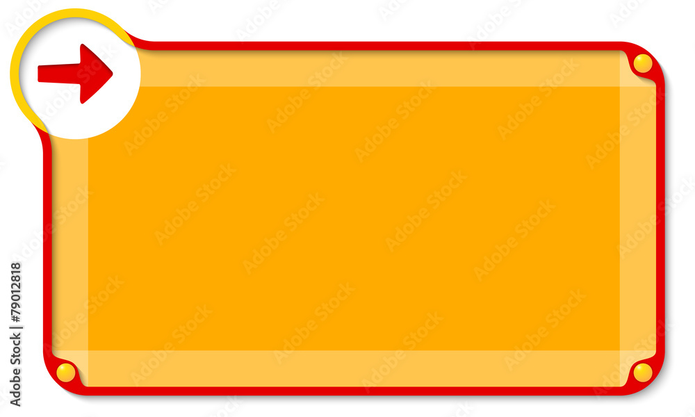 abstract text box for entering text and arrow abstract text box for entering text and arrow