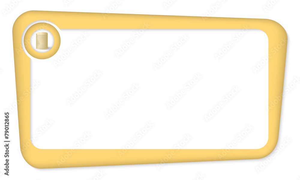 box for insertion text with coin