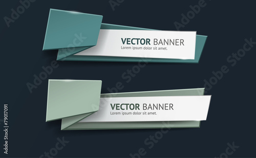 Free Download Vector infographic origami banners set. - GFXLoad