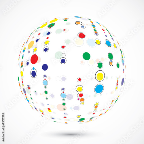 Globe consist of color circles