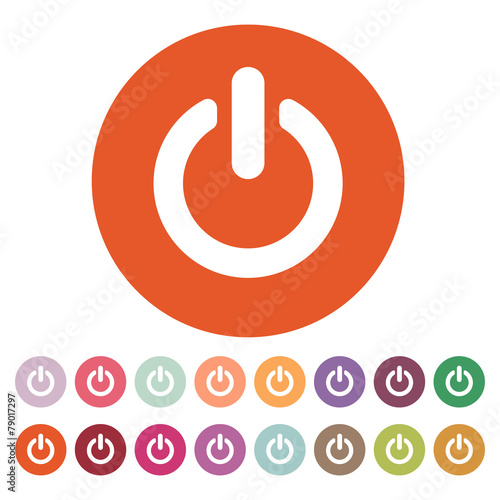 The power icon. Power symbol. Flat