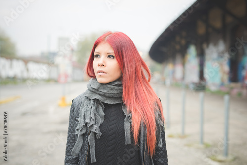 young beautiful red hair venezuelan woman lifestyle