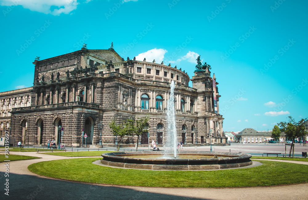 Opera House in Dresden, Germany. Theaterplatz.