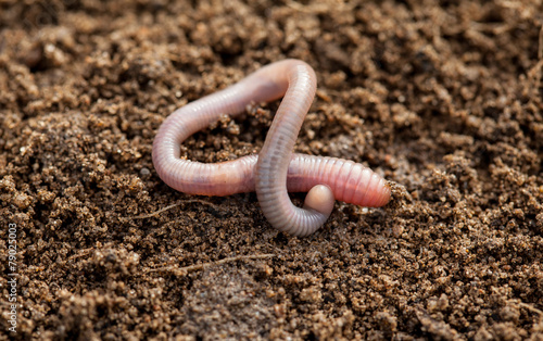 Earthworm in soil