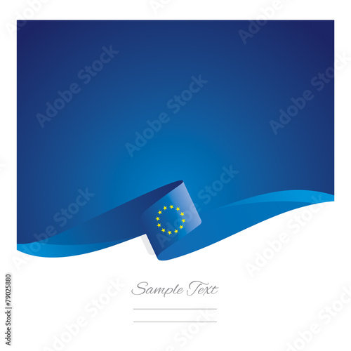 New abstract European Union flag ribbon