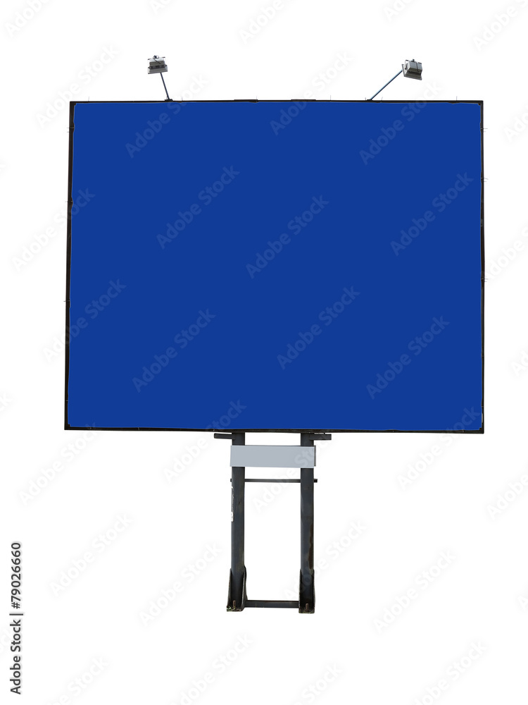 Obraz premium Billboard advertising panel with empty space and light projector