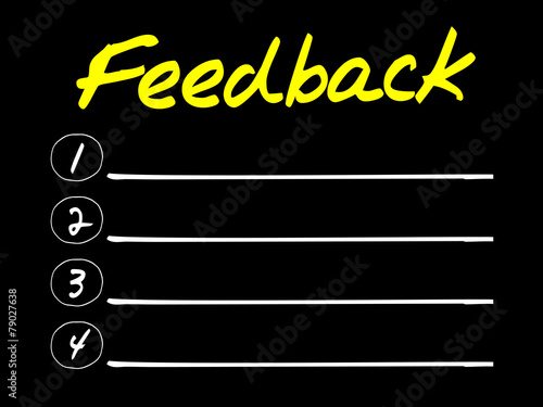 Feedback blank list, business concept