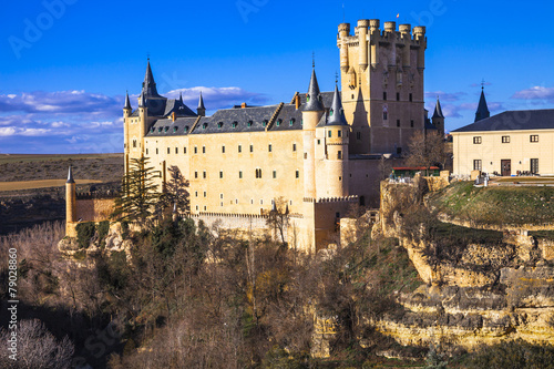 impressive Alcazar castle in Segovia, Spain