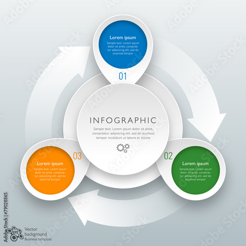 Infographics Vector Background #3-Sep Process