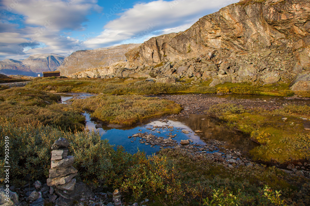 Norwegian mountain autumn landscape Norwegian mountain autumn landscape