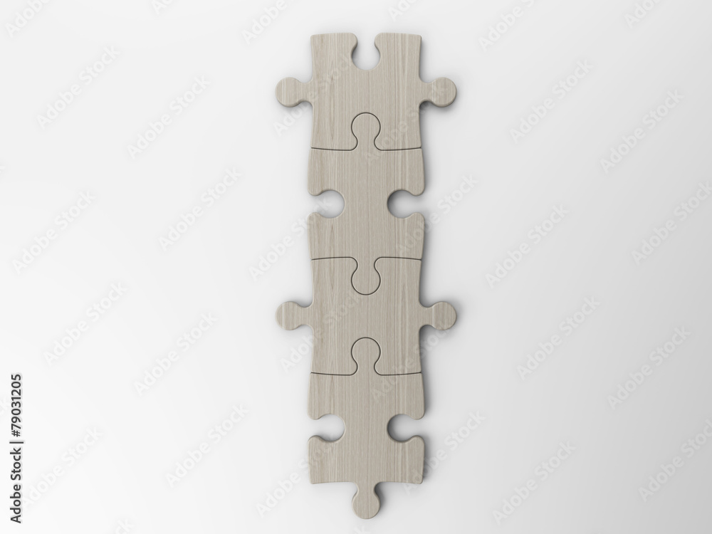 Obraz premium Wooden puzzle pieces