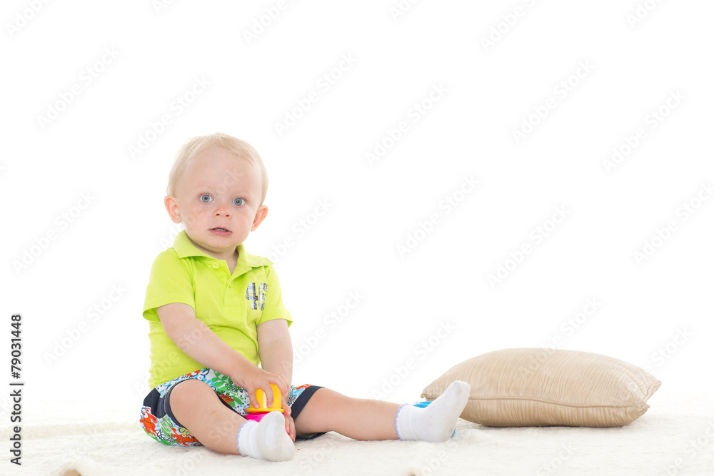 Sweet small baby with toy. Sweet small baby with toy.