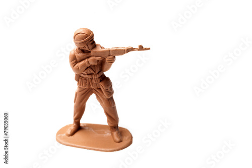 Brown army man toy
