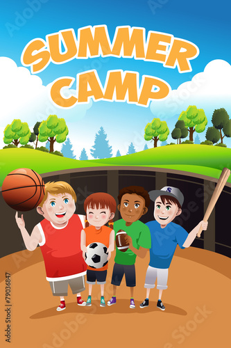 Kids summer camp flyer